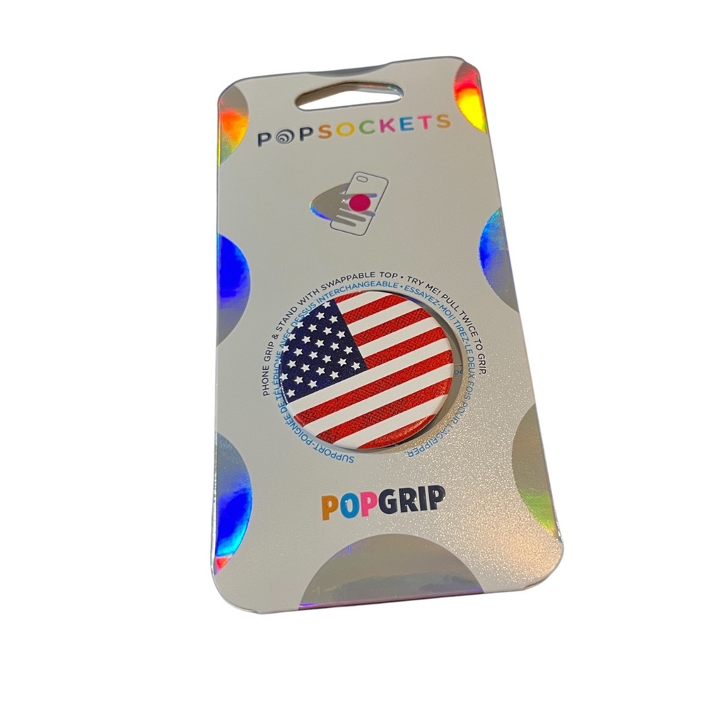 PopSocket PopGrip Cell Phone Grip - Stars and Stripes Flag Design New